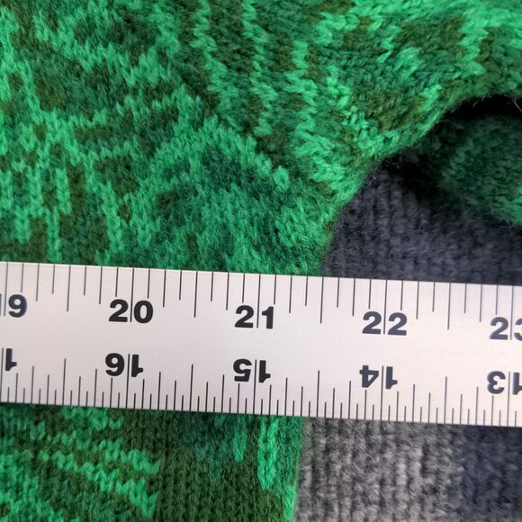 Blizzard Bay Men's Knit Ugly Sweater Large Long Sleeve Green Crew Neck Acrylic - Picture 12 of 12